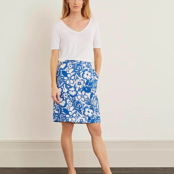 Boden Lathbury Linen Pencil Skirt  *NWT* – Blue / Floral – US 8 - Picture 4 of 15